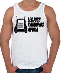 printfashion Legjobb kamionos apuka - Férfi atléta - Fehér (1002742)