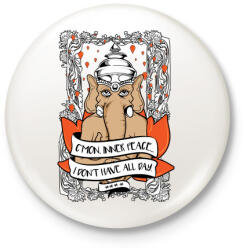 printfashion Belső béke - Kitűző, hűtőmágnes - Fehér (3077040)