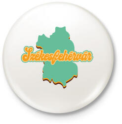 printfashion Székesfehérvár - Kitűző, hűtőmágnes - Fehér (7135228)