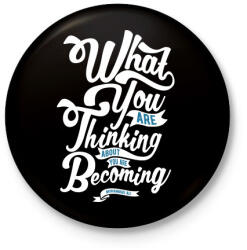 printfashion Mire gondolsz ? - Kitűző, hűtőmágnes - Fekete (3091733)