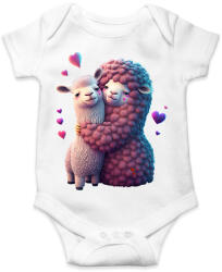 printfashion Cuki lámás 3D minta - szeretet / szerelem / barát / Valentin nap - Baba Body - Fehér (11869287)