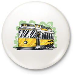 printfashion Villamos - Kitűző, hűtőmágnes - Fehér (6870485)