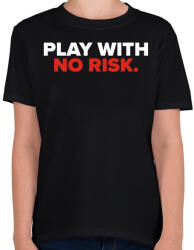 printfashion Chill out if u PLAY - Gyerek póló - Fekete (2443610)