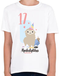 printfashion 17. Alpakaliptikus születésnap - Gyerek póló - Fehér (5313834)