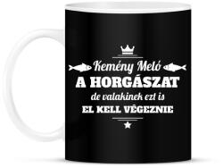 printfashion Kemény meló a horgászat. . . - Bögre - Fekete (970565)