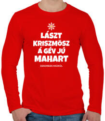 printfashion Last Christmas - Férfi hosszú ujjú póló - Piros (10756197)