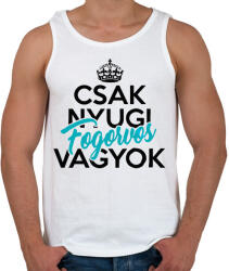 printfashion Fogorvos vagyok! - Férfi atléta - Fehér (1846984)