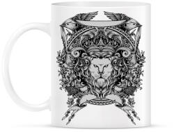 printfashion Oroszlán trón - Bögre - Fehér (789572)