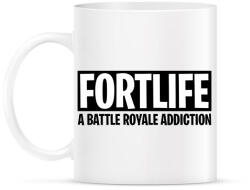 printfashion A battle royale addiction - Fortnite - Bögre - Fehér (1262831)