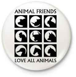 printfashion Állatbarát - Kitűző, hűtőmágnes - Fehér (14497594)