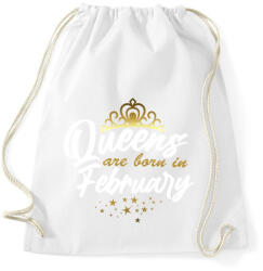printfashion A királynők februárban születtek - Sportzsák, Tornazsák - Fehér (4518927)