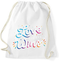 printfashion A szerelem mindig győz - Love always wins - Sportzsák, Tornazsák - Fehér (4308766)