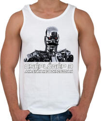 printfashion Cséplőgép 3 - A masinák megbokrosodnak - Férfi atléta - Fehér (5203420)