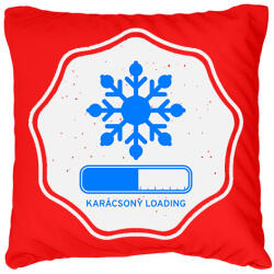 printfashion KARÁCSONY LOADING - Párnahuzat, Díszpárnahuzat - Piros (9554382)