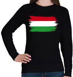 printfashion Magyar zászló - Női pulóver - Fekete (7124155)