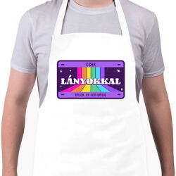 printfashion CSAK LÁNYOKKAL HÁLOK - Kötény - Fehér (10213647)