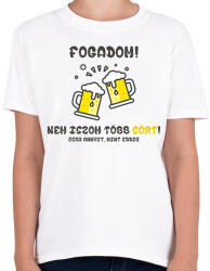 printfashion Nem iszom több sört, csak annyit, mint eddig - Gyerek póló - Fehér (2682148)