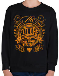 printfashion A jövő - Gyerek pulóver - Fekete (545015)
