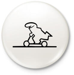 printfashion Scooter - Kitűző, hűtőmágnes - Fehér (13832389)