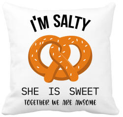 printfashion Salty and Sweet - salty - Párnahuzat, Díszpárnahuzat - Fehér (6999675)