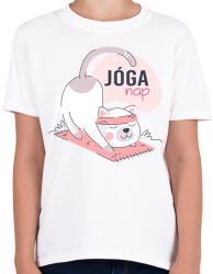 printfashion Jóga nap - Gyerek póló - Fehér (6346269)