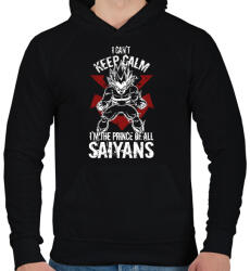 printfashion Prince of all saiyans - Férfi kapucnis pulóver - Fekete (520866)