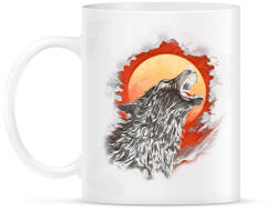 printfashion Ordító farkas - Bögre - Fehér (14728685)