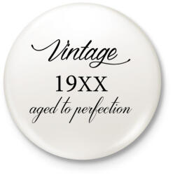 printfashion Vintage - Kitűző, hűtőmágnes - Fehér (3075061)