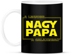 printfashion A legjobb nagypapa a galaxisban - Bögre - Fekete (1001983)