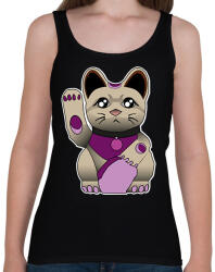 printfashion maneki neko - Női atléta - Fekete (6154660)