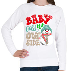 printfashion So cold - Női pulóver - Fehér (1946457)