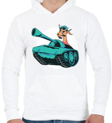 printfashion Kecske tankban - Férfi kapucnis pulóver - Fehér (15465840)