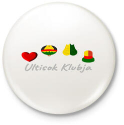 printfashion Ultisok Klubja logo - Kitűző, hűtőmágnes - Fehér (7449998)