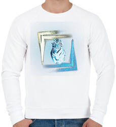 printfashion colorfulltiger - Férfi pulóver - Fehér (1531102)