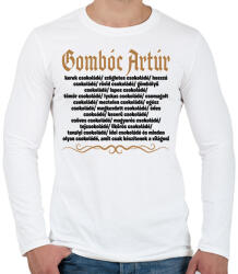 printfashion Gombóc Artúr és a világ összes csokoládéja - Férfi hosszú ujjú póló - Fehér (16605688)