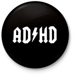 printfashion ADHD - Kitűző, hűtőmágnes - Fekete (13250020)