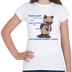 printfashion Kenny, a capybara és a suli - Női póló - Fehér (14655360)