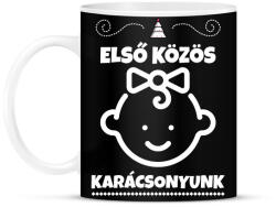 printfashion Első közös karácsonyunk 2 - Bögre - Fekete (10417991)