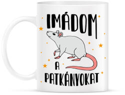 printfashion Imádom a patkányokat - Bögre - Fehér (12749943)