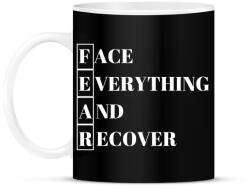 printfashion FEAR - Face Everything And Recover - Bögre - Fekete (2470844)