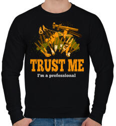 printfashion trust me - Férfi pulóver - Fekete (2371560)