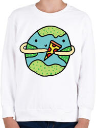 printfashion Pizzearth! - Gyerek pulóver - Fehér (2284748)