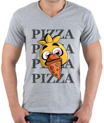 printfashion chica - Férfi V-nyakú póló - Sport szürke (14912516)