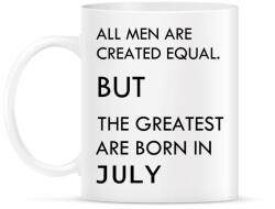 printfashion Minden ember egyenlő, de a legjobbak akik júliusban születtek - Bögre - Fehér (1423777)
