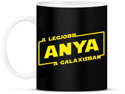 printfashion A legjobb anya a galaxisban - Bögre - Fekete (999926)