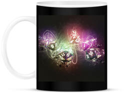 printfashion Kockák lézerfényben - Bögre - Fekete (7058806)