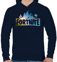 printfashion Fortnite #2 - Férfi kapucnis pulóver - Sötétkék (1115645)