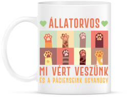 printfashion Állatorvos - Vért veszünk - Bögre - Fehér (7223117)