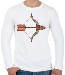 printfashion Színes Nyilas horoszkóp - Férfi hosszú ujjú póló - Fehér (1722365)