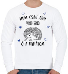 printfashion Nem csak egy sündisznó - Férfi pulóver - Fehér (7091664)